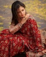 চান্দেরী সিল্ক ডিজিটাল প্রিন্ট শাড়ি- Digital Print Silk Saree