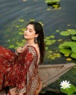 চান্দেরী সিল্ক ডিজিটাল প্রিন্ট শাড়ি- Digital Print Silk Saree